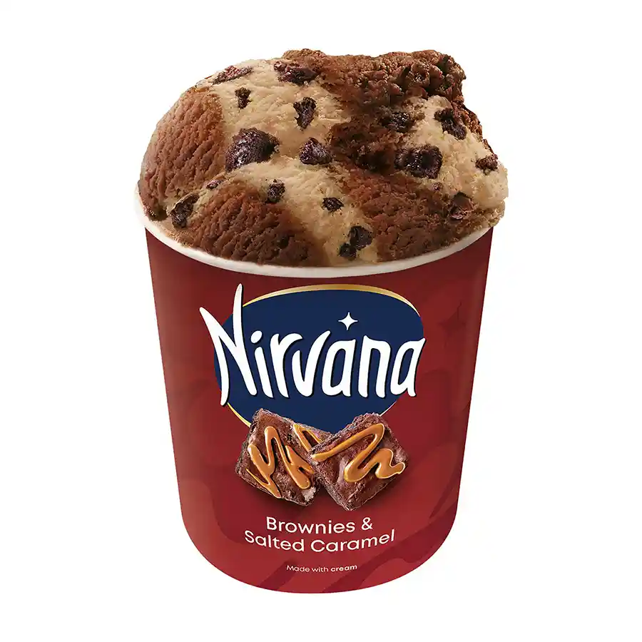 Nirvana Παγωτό Brownies & Salted Caramel 302γρ/420ml.