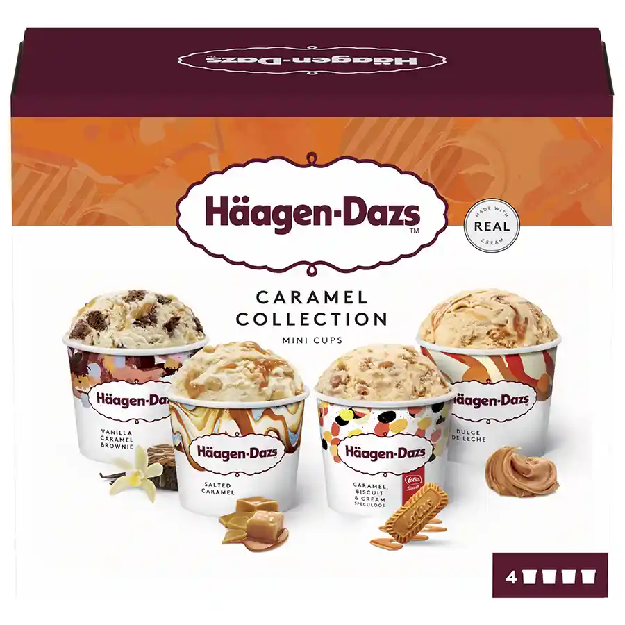 Haagen Dazs Παγωτά Caramel Collection Μίνι Cups 4x81γρ. /4x95ml.