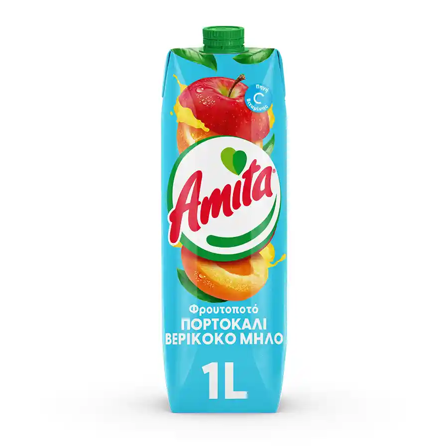 Amita Φρουτοποτό Πορτοκάλι Μήλο & Βερίκοκο 1lt.