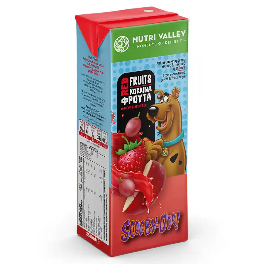 Nutri Valley Χυμός Scooby Doo Κόκκινα Φρούτα 250ml.