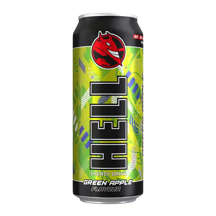 Hell Energy Drink Green Apple 500ml.