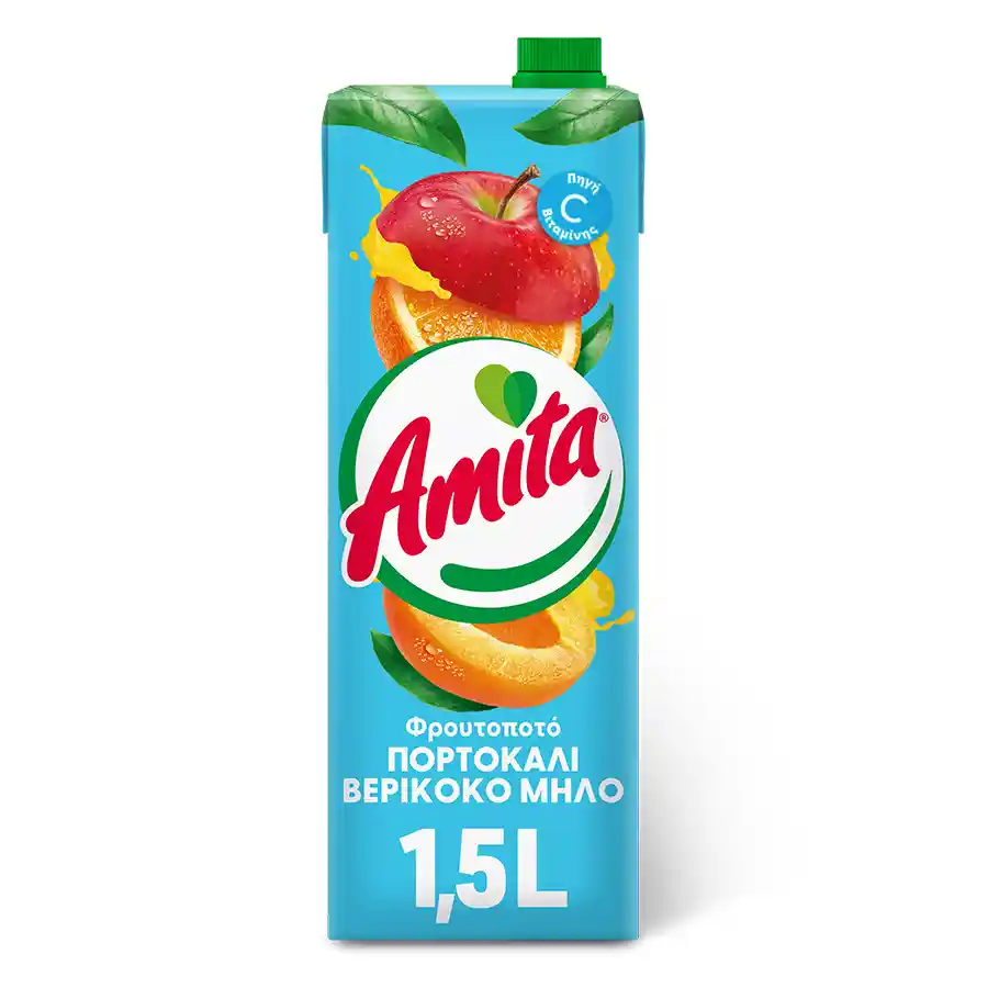 Amita Φρουτοποτό Πορτοκάλι Μήλο & Βερίκοκο 1,5lt.