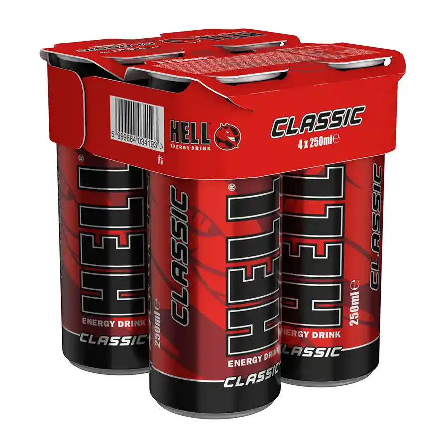 Hell Energy Drink 4x250ml.