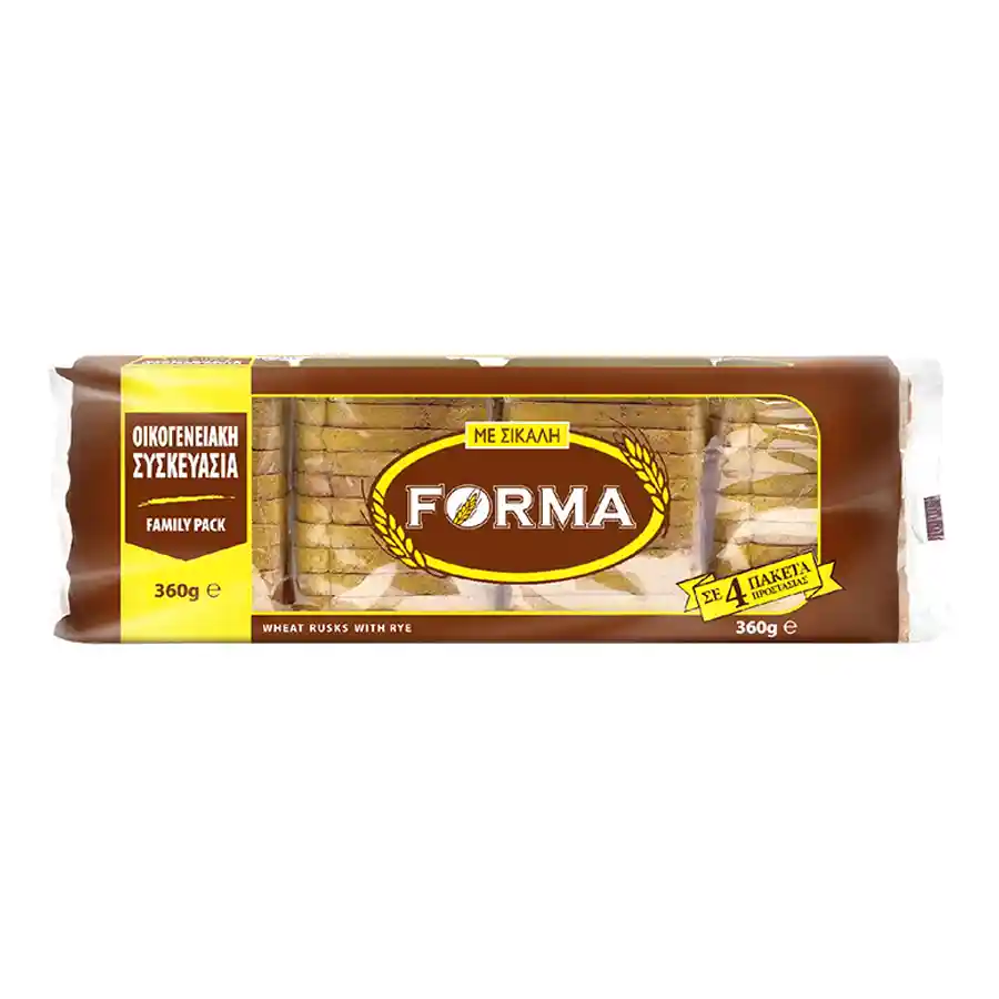 Forma Φρυγανιές Σίκαλης Οικογενειακή Συσκευασία 360γρ.