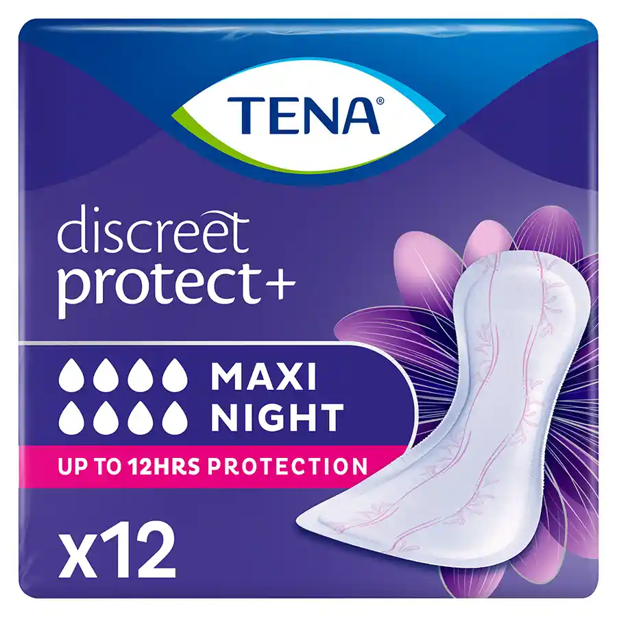 Tena Discreet Σερβιέτες Ακράτειας Maxi Night 12τεμ.