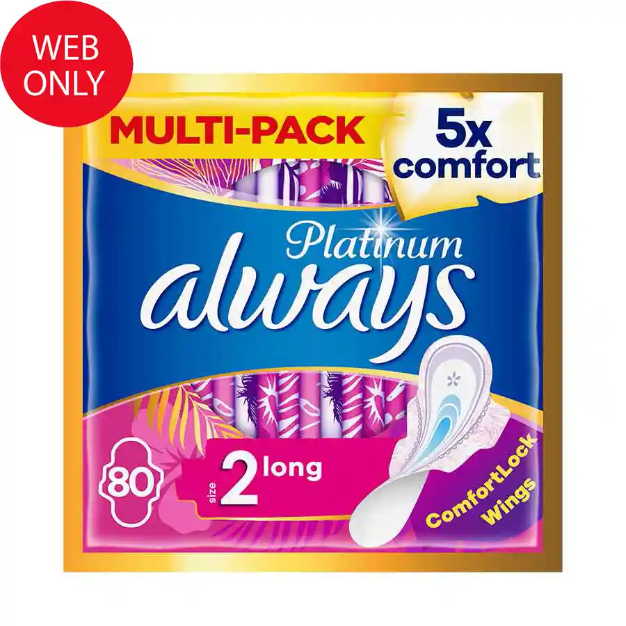 Always Ultra Platinum Σερβιέτες Long Plus (Μέγεθος 2)  80τεμ. 