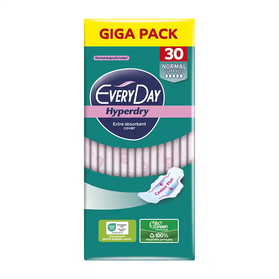 Every Day Hyperdry Σερβιέτες Normal Ultra Plus Giga Pack 30τεμ.