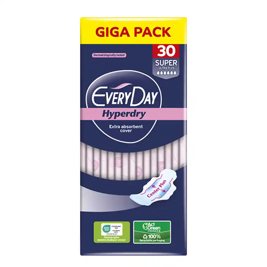 Every Day Hyperdry Σερβιέτες Super Ultra Plus Giga Pack 30τεμ.