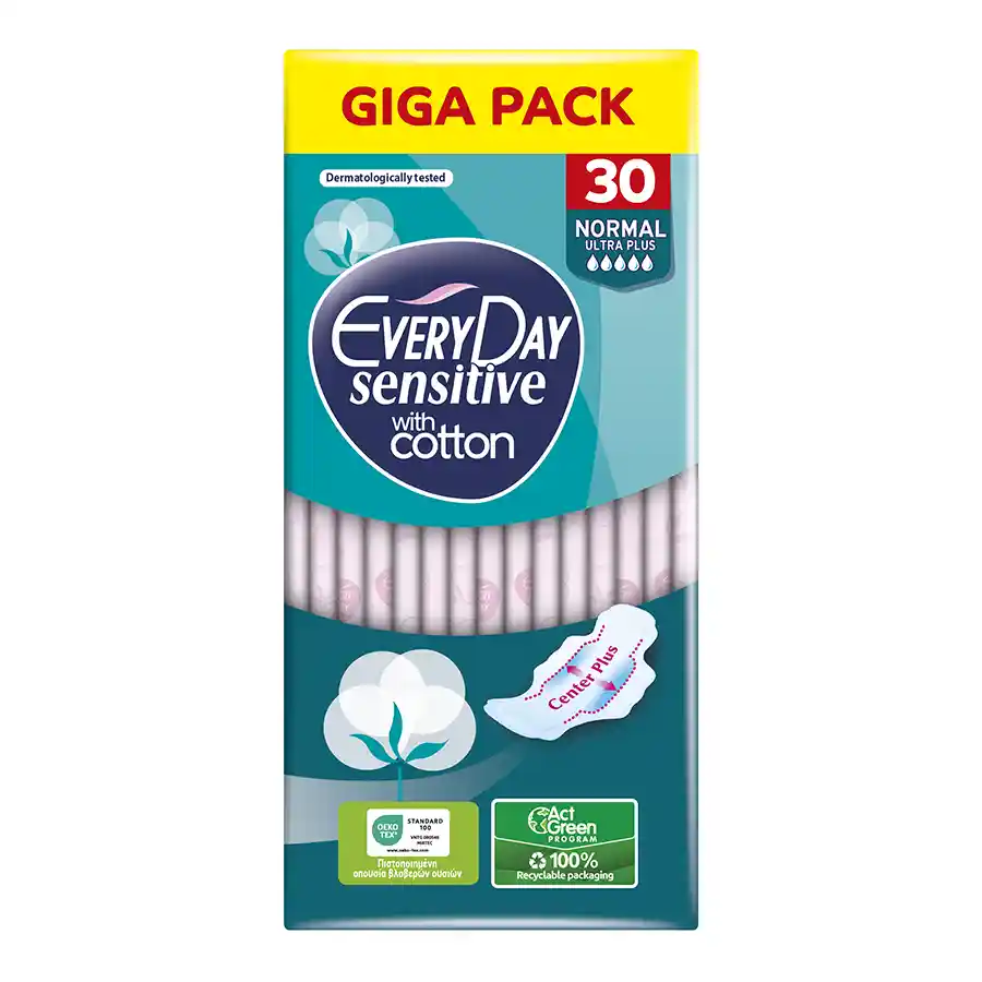 Every Day Sensitive Σερβιέτες Normal Ultra Plus Giga Pack 30τεμ.