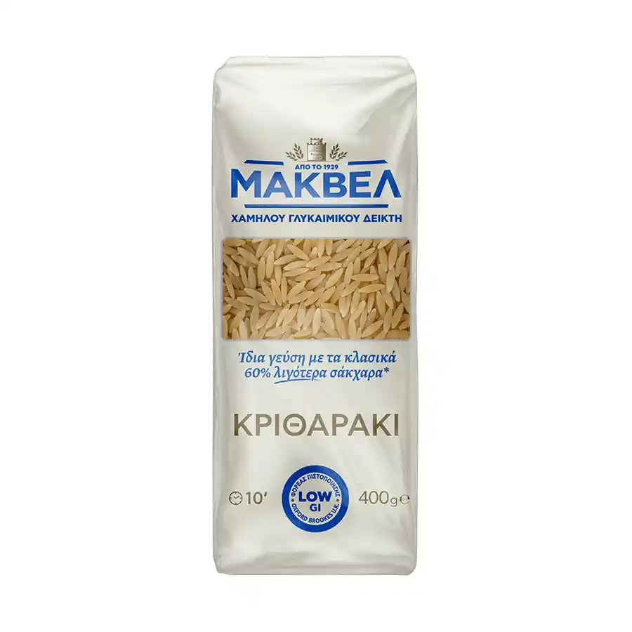 Μάκβελ Κριθαράκι Χαμηλού Γλυκαιμικού Δείκτη 400γρ.