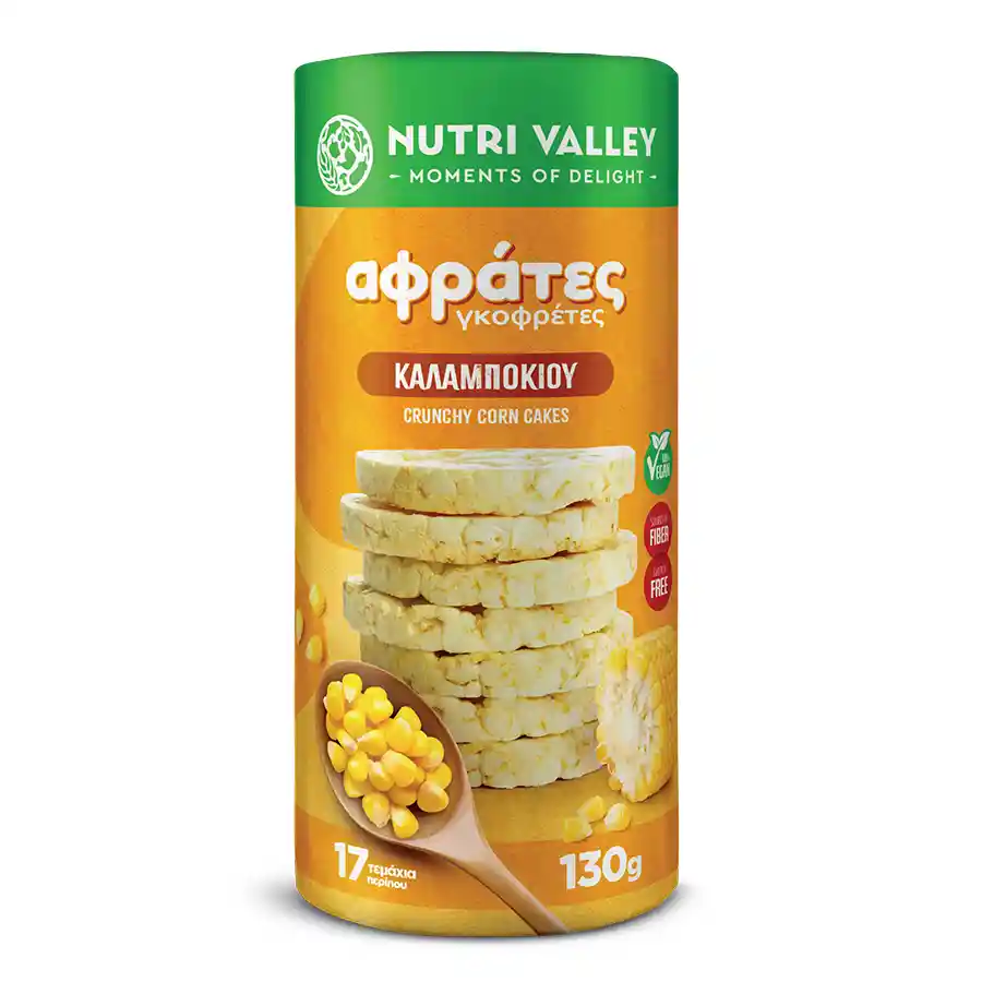 Nutri Valley Γκοφρέτες Καλαμποκιού Χωρίς Γλουτένη 130γρ.