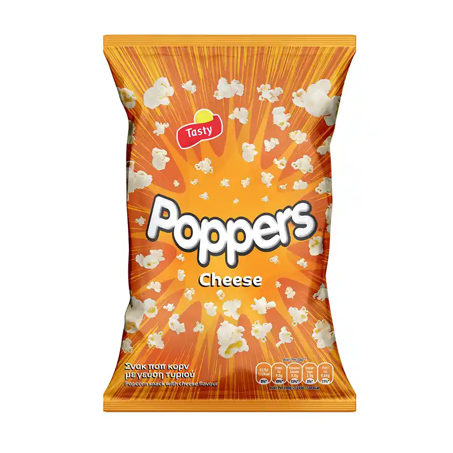 Tasty Poppers Ποπ Κορν Με Τυρί 75γρ.