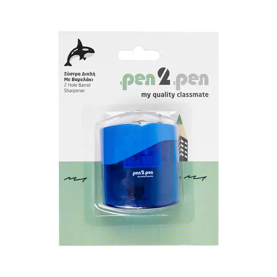 Pen 2 Pen Ξύστρα Βαρελάκι Διπλή Blister