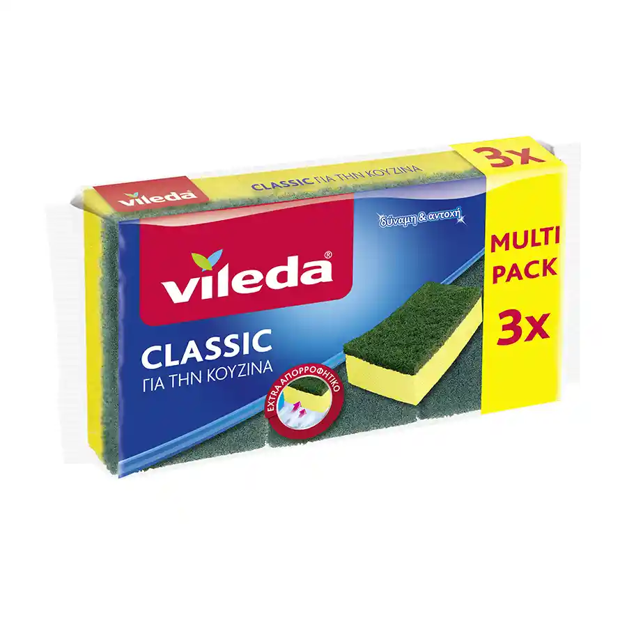 Vileda Classic Σφουγγαράκι Κουζίνας 3τεμ.